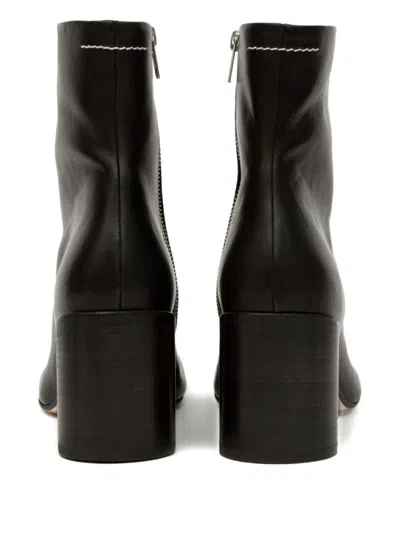 Mm6 Maison Margiela Mm6 By Maison Margiela Ankle Boots With Distinctive Seam Detail And Block Heel In Black