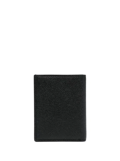 Tom Ford Small Grain Leather Folding Cardholder In Black