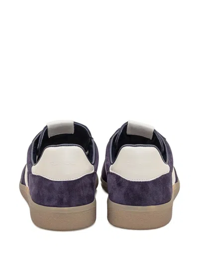 Tom Ford Low Top Sneakers With Contrast Heel Tab In Blue