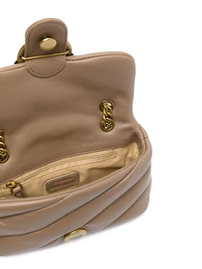 Pinko Love Baby Shoulder Bag In Neutral