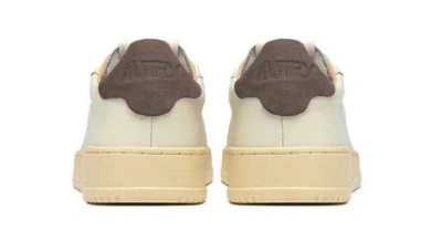 Autry Leather High-top Sneakers Perforated Toe In Neutral