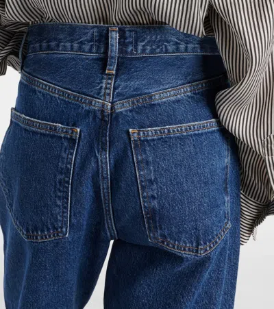 Agolde Kelly High-rise Wide-leg Denim Trousers In Blue