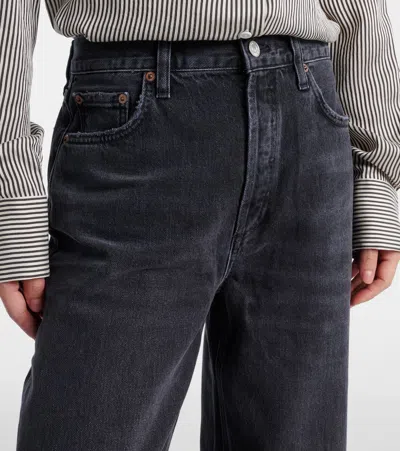 Agolde Low Slung Baggy Jeans In Black