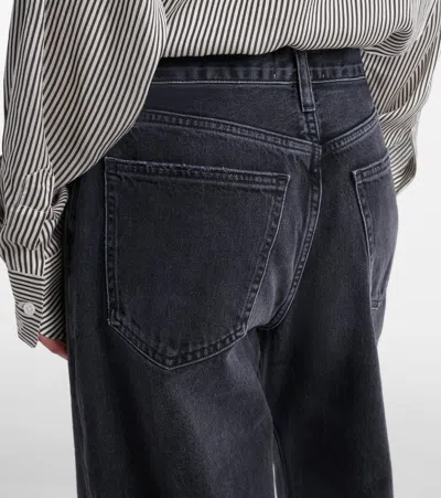 Agolde Low Slung Baggy Jeans In Black
