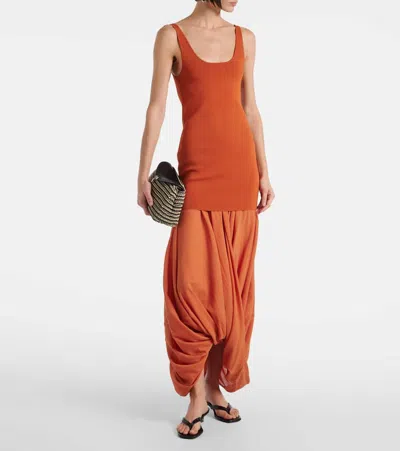 Totême Toteme Cocoon Sleeveless Dress In Brown