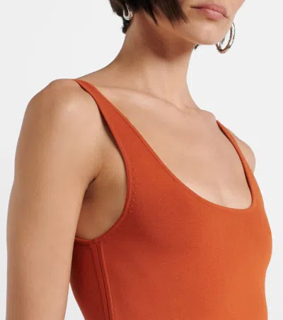 Totême Toteme Cocoon Sleeveless Dress In Brown