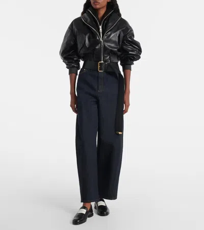 Givenchy Balloon-fit Denim Jeans With Classic Texture In Blue