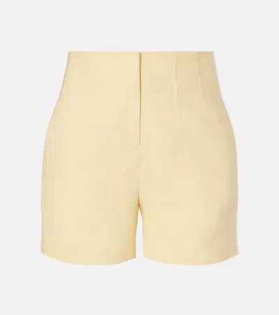 Veronica Beard Brit Stretch-linen Short In Chamomile In Yellow