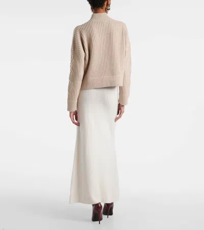 Max Mara Afelio Wool And Cashmere Cardigan In Brown