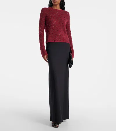 Max Mara Rally Mohair And Wool-blend Sweater In Red