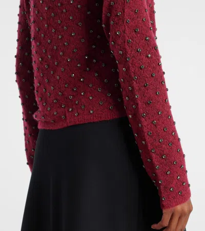 Max Mara Rally Mohair And Wool-blend Sweater In Red