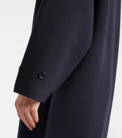 Max Mara Viscose And Wool Yarn Dress In Blue