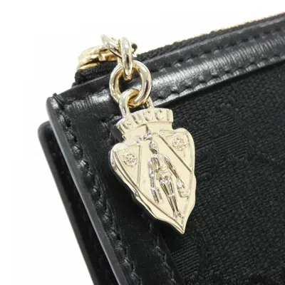 Pre-owned Gucci Black Gg Canvas Coin Purse/coin Case ()