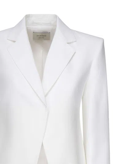 Max Mara Double Stretch Material Blazer In White