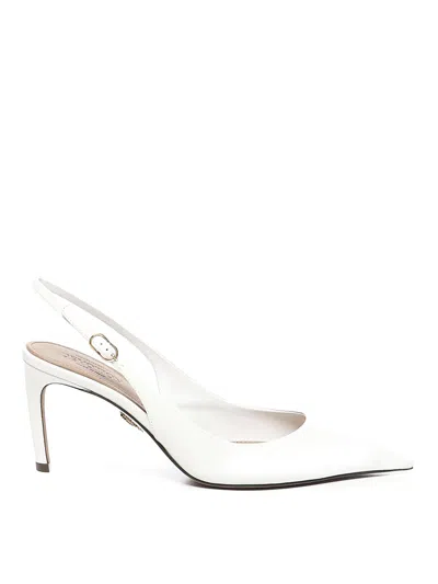 Dolce & Gabbana Slingback In Shiny Goatskin In White
