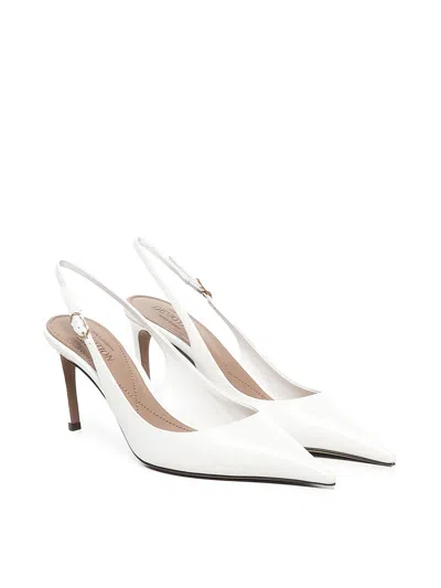 Dolce & Gabbana Slingback In Shiny Goatskin In White