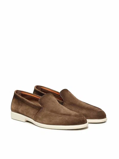 Santoni Loafers In Brown