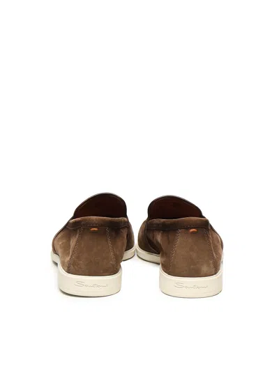 Santoni Loafers In Brown