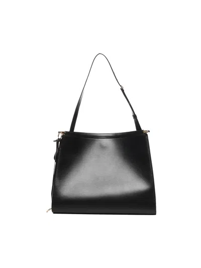 Alaïa Le Click Medium Curve Shoulder Bag In Glossy Leather In Black