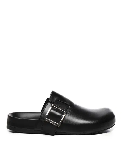 Loewe Ease Buckle Clogs In Black
