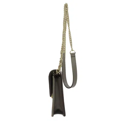 Pre-owned Gucci Gray Leather Chain/shoulder Wallet ()
