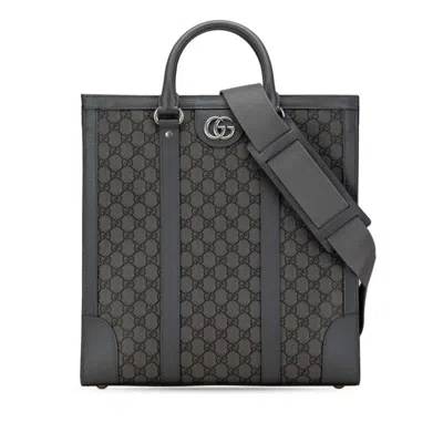 Pre-owned Gucci Gray Pvc Leather Handbag Shoulder Bag ()