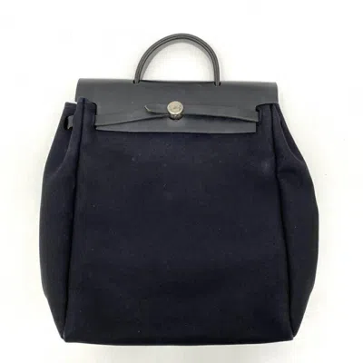 Pre-owned Hermes Her Bag Blue Backpack ()