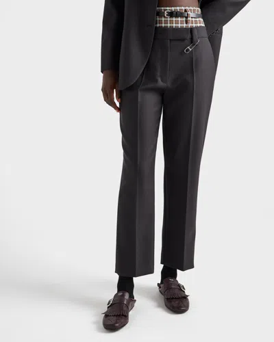 Prada Shuffle Leather Shoes With Buckle In Brown