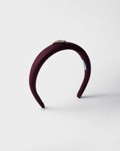 Prada Re-nylon Headband In Brown