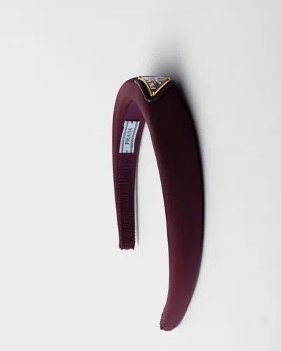 Prada Re-nylon Headband In Brown
