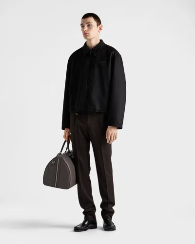 Prada Wool Pants In Black