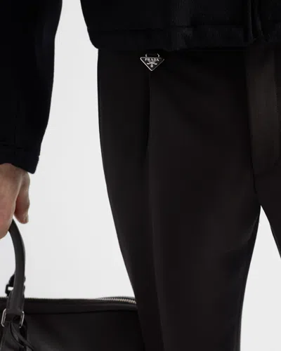 Prada Wool Pants In Black