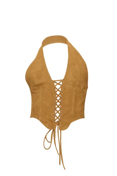 Pf25 Mara Corset In Brown