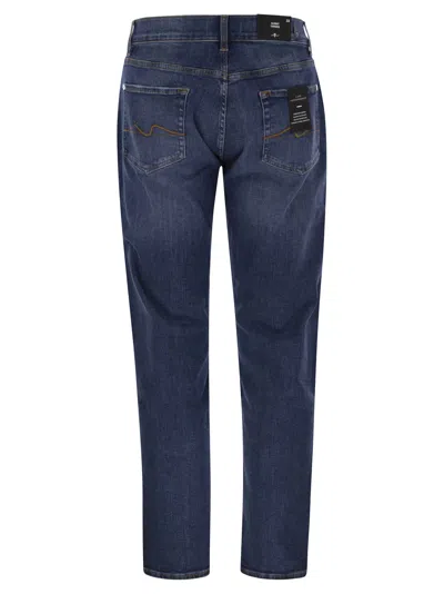 7 For All Mankind Slimmy Tapered - Skinny Medium-waisted Jeans In Blue
