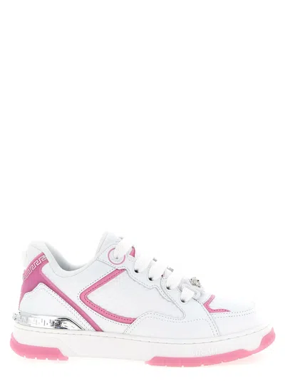Versace Biggie Basket Sneakers In White