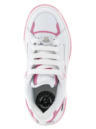 Versace Biggie Basket Sneakers In White