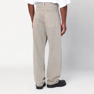 Agolde Washed Straight Jeans In Gray