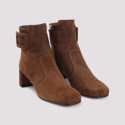 Roger Vivier Tres Vivier Polly 45 Boots In Brown
