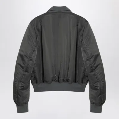 Alexander Mcqueen Alexander Mc Queen Grey Zipped Bomber Jacket In Black