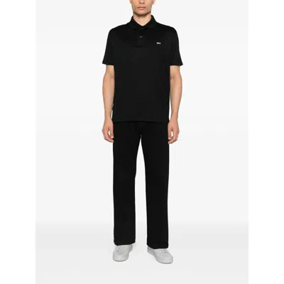 Paul & Shark Logo Polo Shirt In Black