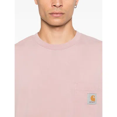 Carhartt Short Sleeve Pocket T Shirt Daphne In Pink