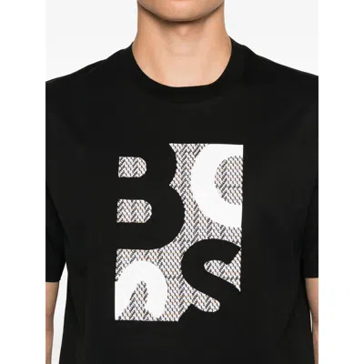 Hugo Boss Logo-detail Cotton T-shirt In Black
