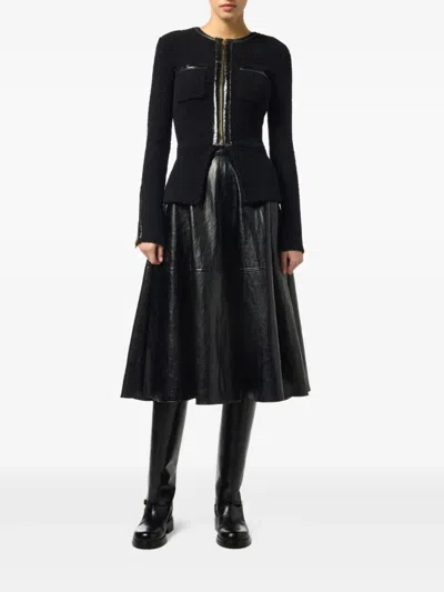 Elisabetta Franchi Flared Midi Skirt With High Waist