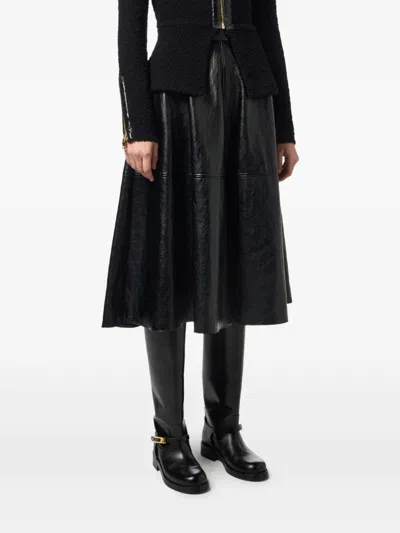 Elisabetta Franchi Flared Midi Skirt With High Waist