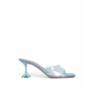 Amina Muaddi Amina Mu I Lupita Glass Pvc Denim Mules