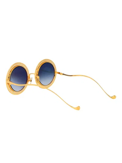Anna-karin Karlsson Magic You 2.0 Embellished Round Sunglasses In Gold