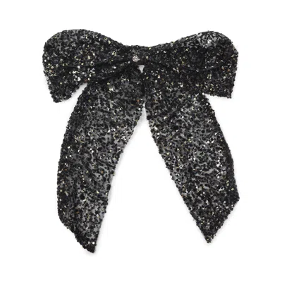 Maison Michel Wendy Bow-shaped Hair Clip In Black