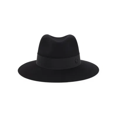 Maison Michel Wool Felt Virginie Fedora In Black