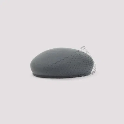 Maison Michel New Bonnie Veil Hat In Gray