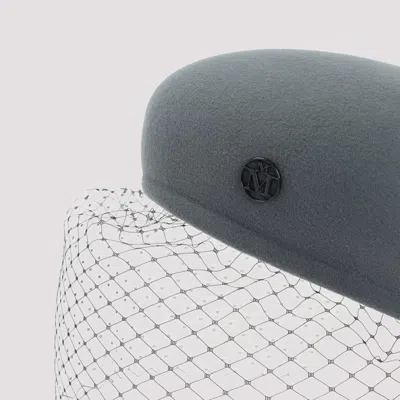 Maison Michel New Bonnie Veil Hat In Gray